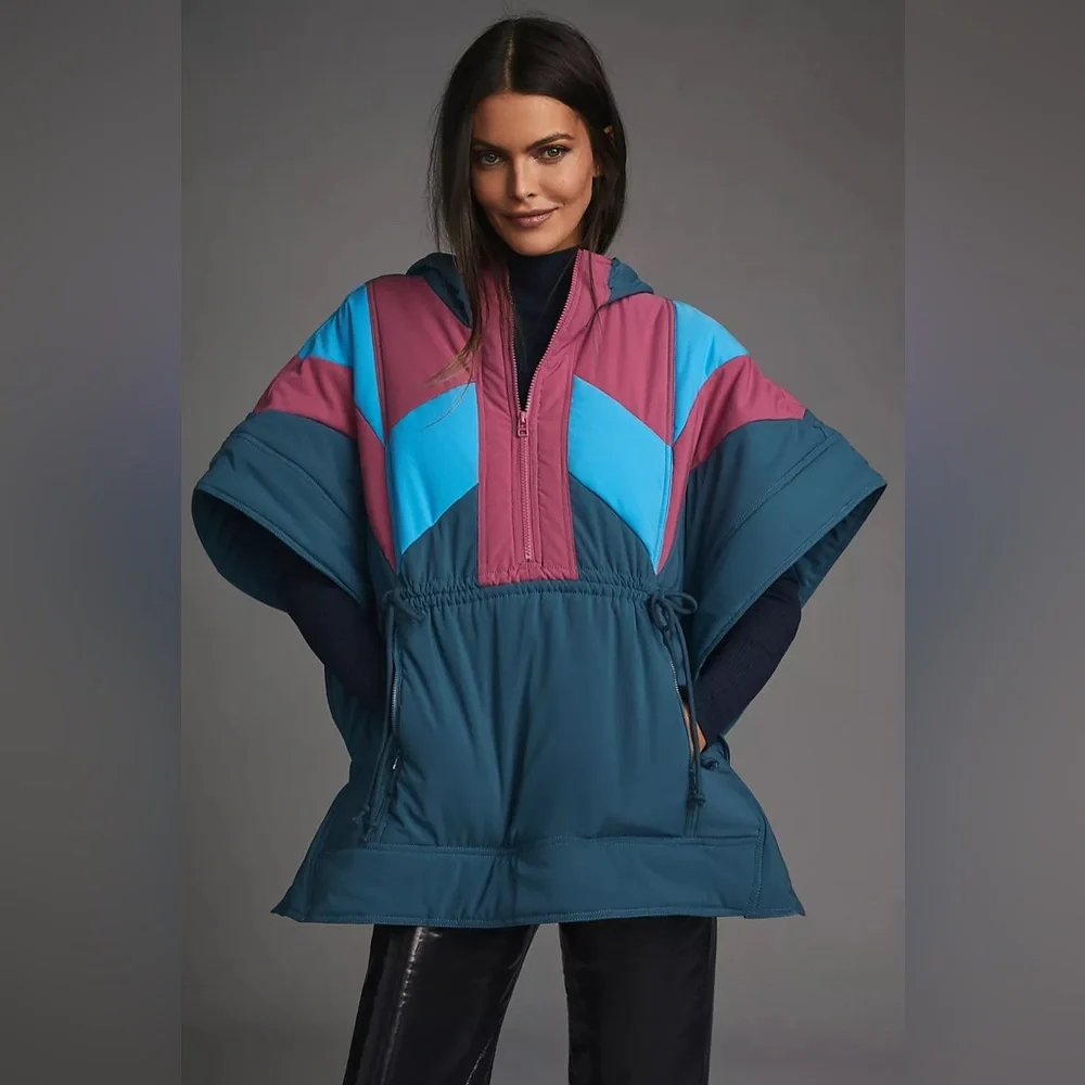 Daily‎ Practice by Anthropologie Puffer Poncho Colorful Women's Jacket size XS/S - Picture 5 of 15